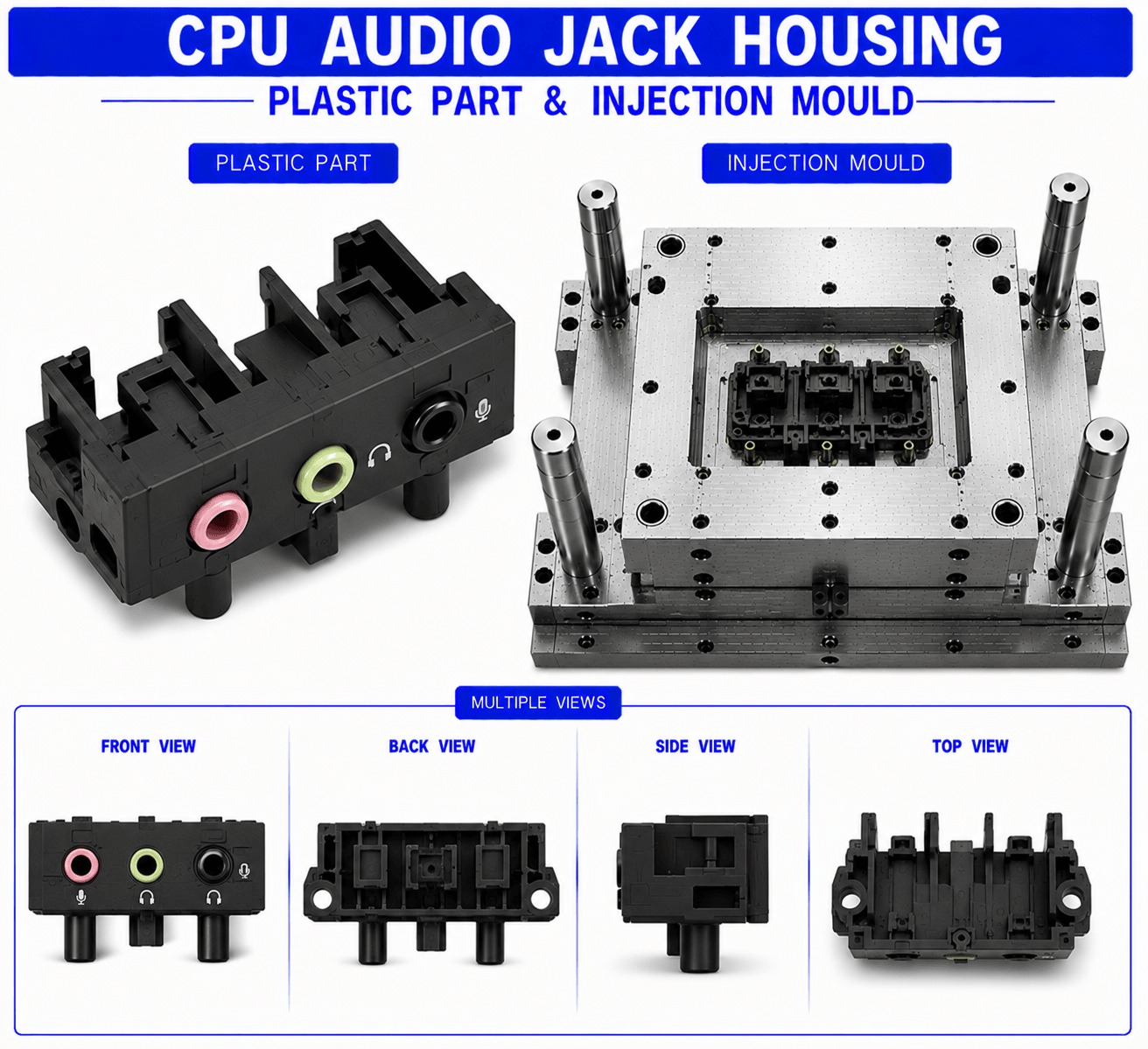 CPU Plastic Audio Jack Housing
